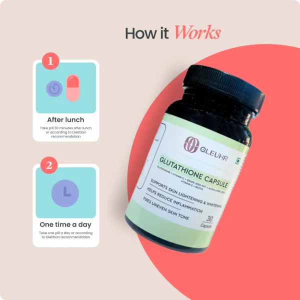 Glutathione Capsule for Skin, Lightening and Brightening Skin, Women and Men - Image 2